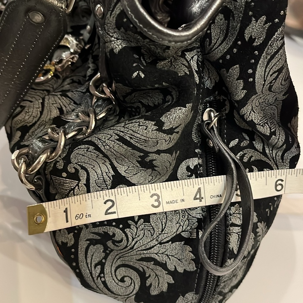 Sharif New Shoulder Gray & Black with Silver tone Hardware. Beautiful details. - Picture 10 of 16